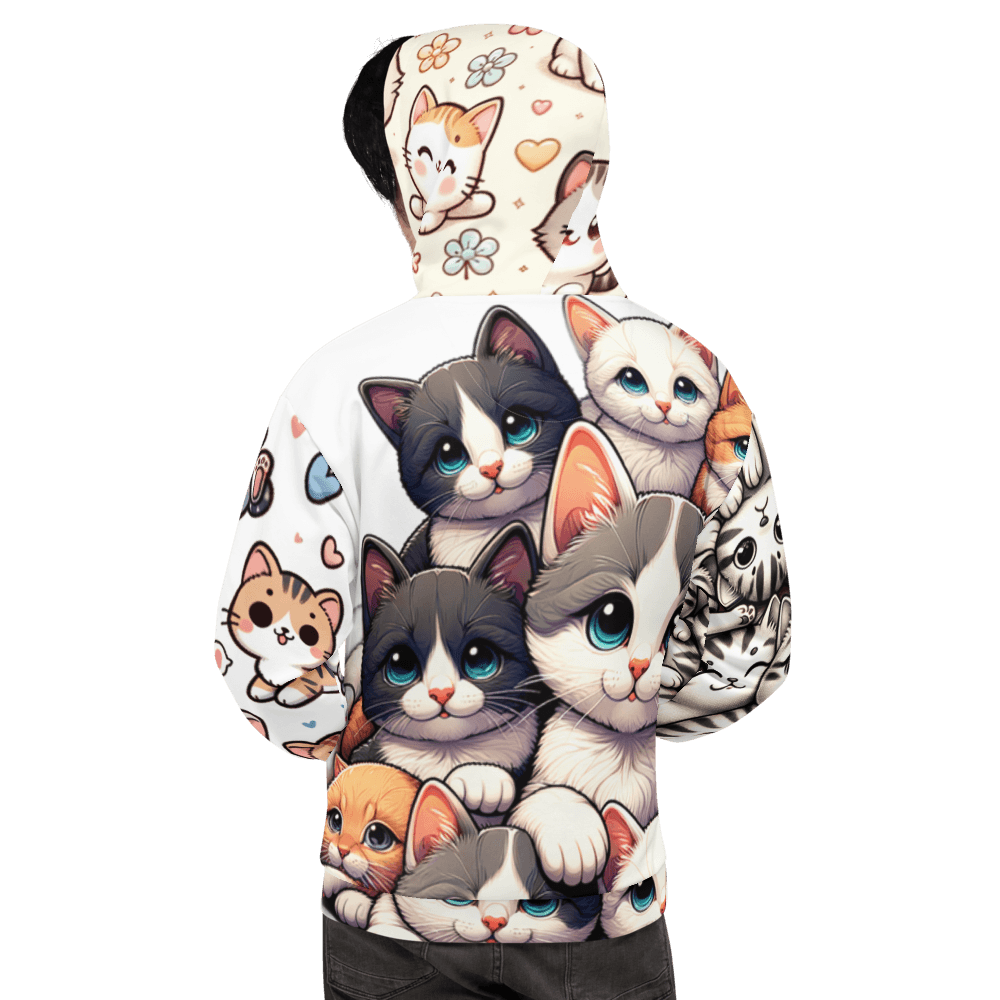 Cute kittens hoodie preview back view